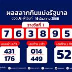 ตรวจหวยงวดประจำวันที่